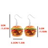 Imitation Hamburger Earrings for Women Acrylic Hamburger Earrings Funny Hamburger