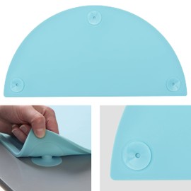 GASARÉ, Extra Large 20 x 11 Inches, Silicone Placemats for Toddlers, Kids Placemats for Dining Table, Suction Cups, Raised Edges, Non-Slip, Food Grade, BPA Free, Dishwasher Safe, Blue