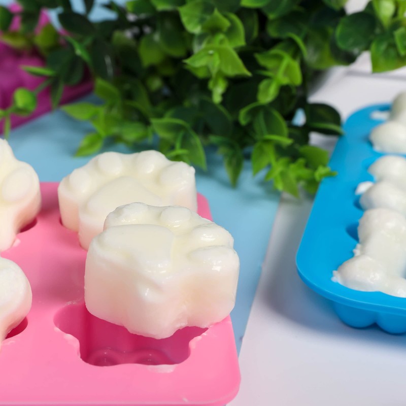Silicone Molds Puppy Dog Paw and Bone Molds (6 PCS)