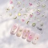 NOVANOOK 3 Pcs Heart Nail Stickers, Heart Nail Decals Star