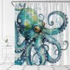 YSATNSFT Octopus Shower Curtain Funny Nautical Kraken Ocean Animals Octopus