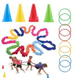 Stretchy Bands for Kids - Sports Warm-Up Elastic Rope - Motor Coordination Activities for Outdoor, School, Park, Garden