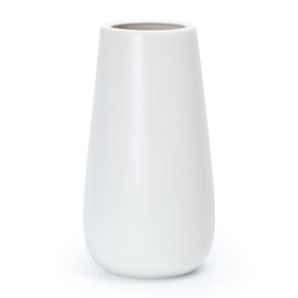 D'vine Dev 12 Inch White Elegant Oval Ceramic Vase for Flowers, Home Décor Vase with Design Box, VS-LD-C-4