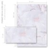 Writing Paper Sets Marble and Structure, Marble Lilac, 20 Sheets