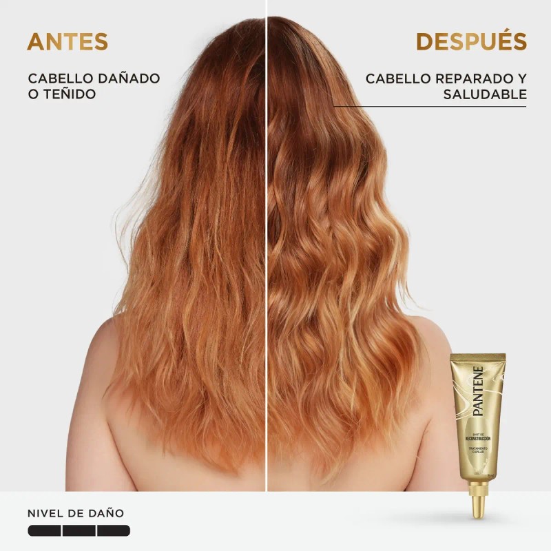 Ampolletas Pantene Shot de Reconstrucción Perlas Pro-Vitaminas 3 de 15