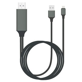 Tek Styz Powered USB-C 4k HDMI Cable Compatible with Raspberry Pi 3 Model B Plus USB Charging at Max 2160p@60Hz, 6Ft/2M Cable [Gray, Thunderbolt 3]