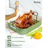 MICHELANGELO Nonstick Ceramic Roasting Pan with Rack, Turkey Roasting Pan