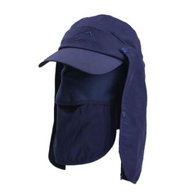 YAYUPLUS Men's Women's UV Protection Cap UV Protection Neck Guard Folding Breathable Military Unisex Running Fishing Outdoor Farm Work Gardening Summer Festival Fashion, navy, Free size