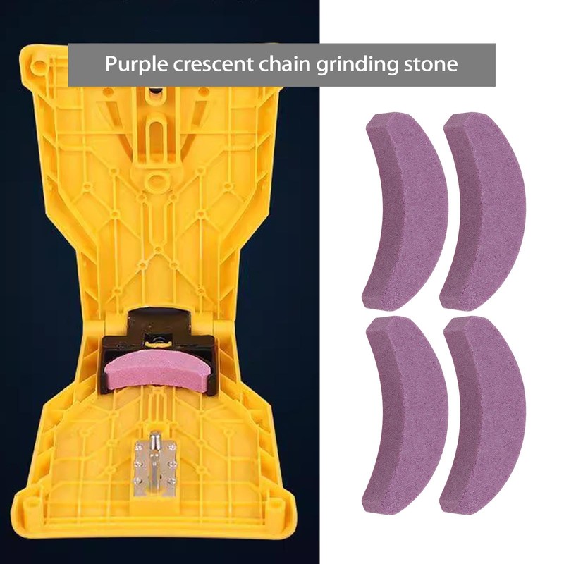 SG Store 20PCS Purple Chainsaw Sharpener Whetstone Crescent Shaped Chainsaw