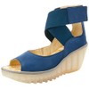 Fly London Women's Yefi473fly Sandal, Blue, 9/9.5