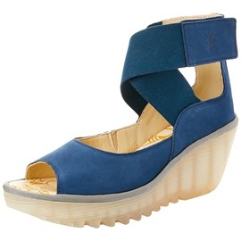 Fly London Women's Yefi473fly Sandal, Blue, 9/9.5