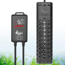 AQQA 1000W Fish Tank Heater 135-258 Gallon Submersible Aquarium Heater Quartz Glass Betta Fish Heater for Aquarium Thermostat Heater for Freshwater and Saltwater (AQ136-1000W for 135-258Gal)