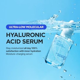 ISNTREE Suero Facial Ultra-Low Molecular Hyaluronic Acid Serum - Coreano Vegano con Complejo de Ácido Hialurónico y Agua de Mar, 50 ml