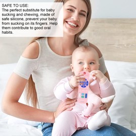 Juguete de con Forma Remota de Silicona, Control Remoto de TV, Chupete, Juguete de , Mejora el Desarrollo Sensorial, Alivio de Mordedores, Juguetes para (Rosa)