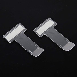 CYF 2Y Transparent Car Vehicle Windscreen Parking Ticket Clip Permit Pass Holder Gadget with Adhesive Pads (2)