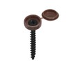uxcell 100Pcs 5mm Hinged Screw Cover Caps Plastic Fold Screw