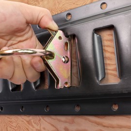 Eapele 20pcs Steel E-Track O Ring Tie-Down Anchors, Secure Cargo in Enclosed/Flatbed Trailers, Trucks, Load Limit of 1500lb