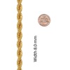 LIFETIME JEWELRY 8mm Rope Chain Necklace 24k Real Gold Plated