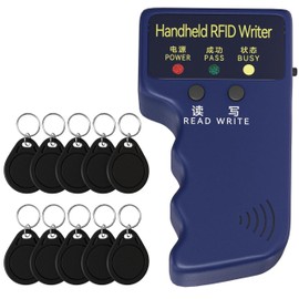 RFID Reader Writer Handheld ID Copier 125KHz RFID Writer Handheld RFID Copier Smart ID Card Duplicator Used for T5577 or EM4305+10pcs T5577 Keychains