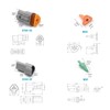 DT Connector 3 Pin Gray IP67 Waterproof Electrical Wire Connector