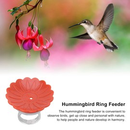 Handheld Hummingbird Feeder, Hand Held Get Up Close Bright Creative Ring Hummingbird Feeder Multifunction Compact Suitable For All Kinds Of Birds(safflower)