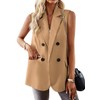 Mina Self 2025 Women's Spring Sleeveless Long Vest Blazer Lightweight