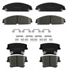 YxpBrake Ceramic Brake Pads Front and Rear Fit for Dodge
