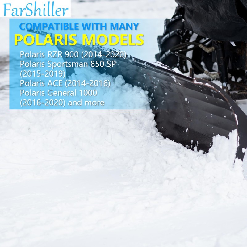 FarShiller 2208864 Snow Plow Skid Shoes Quick Release Adjustable Pin
