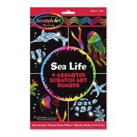 Melissa & Doug Scratch Art Sheets - Sea Life| Arts & Crafts | Scratch Art | 4+ | Gift for Boy or Girl