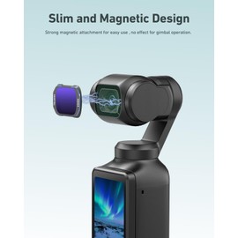 TELESIN ND256 Filter for DJI Osmo Pocket 3 Accessories, Magnetic Installation, Multilayer Optical Glass for Pocket 3, Dynamic Blur Control, Precise Exposure Balance