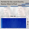 Lashuma Lugano XXL Sauna Towel Royal Blue Lounger Towel for