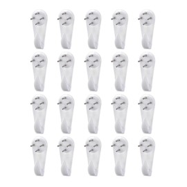 uxcell 30lbs Hardwall Hanger for Hardware, Fasteners Hooks Wall Mount Non-Mark Hook Picture Photo Frame Hangers, 20 Pcs