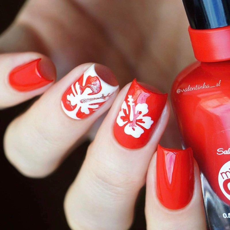 Whats Up Nails - Hibiscus Nail Vinyl Stencils for Nail