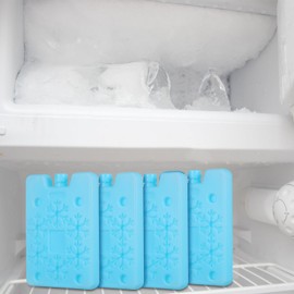 4pcs Ice Packs for Coolers, Refreezable Reusable Cooler Ice Pack, Icepacks for Bento Shipping Beach