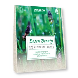 Sensena Aromabadekissen Kräuterbad- Natürlicher & veganer Badezusatz: "Basen Beauty", Tiefenreinigung & Entspannung, mit Schachtelhalm & basischen Mineralien, pflegendes Entspannungsbad Kräuterkissen
