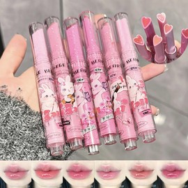 KTouler 6 Colours Cute Jelly Lipstick Set, Shine Hydrating Lip Gloss, Moisturising Tinted Lip Balm, Smooth Nourishing Lip Care Lip Tint with Gift Box