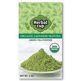 Herbal Cup Té Matcha japonés orgánico (té verde matcha, 113 g (paquete de 1))                                                                         