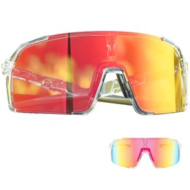 Zetterrank Quick Glasses with 3 Interchangeable Lenses, Bicycle Glasses with Transparent Frame, UV 400 Sports Glasses Women, Quick Glasses Rave, Cycling Glasses Women