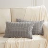 Fancy Homi Gray Lumbar Farmhouse Decorative Throw Pillow Covers 12x20