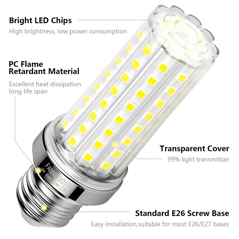 LED Corn Light Bulb 150W Equivalent 2500 Lumen 6500K Cool