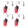 4pcs Fishing Rotating Sequin Aluminum Alloy Composite Beard Lures for