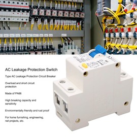 Fi Circuit Breaker AC 230 V 30 mA C32 1P+N Circuit Breaker Hat Rail Leakage Protection Overload Protection Residual Current Device FI/LS Switch Circuit Breaker