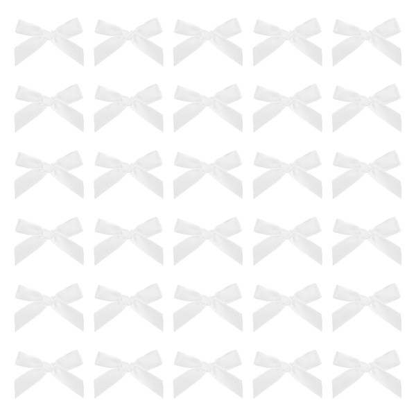 MECCANIXITY 200 Pcs Mini Ribbon Bow 1.8 Inch Mini Fabric
