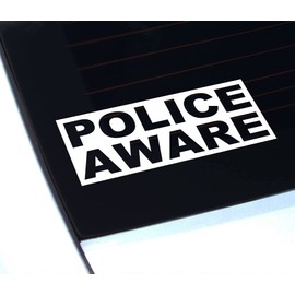 Funny Police Aware Sticker, Vinyl Decal Car Sticker, Car Window Sticker, Car Bumper Sticker, Funny Motorhome Sticker, Funny Caravan Sticker, 200mm