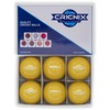 Cricnix Cricket Ball Bionic Indoor Leather Yellow Balls 110g (3-Pack)