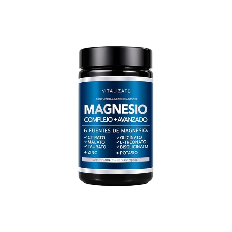 Magnesio Complex 8 Elementos - Potenciado con (Bisglicinato, Citrato, Treonato,