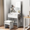 Betoko Makeup Vanity Desk with Mirror and Lights,Small Vanity Table