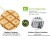 Omio Natural Bamboo Solar Multifunctional Wood Calculator - 12-Digit Large