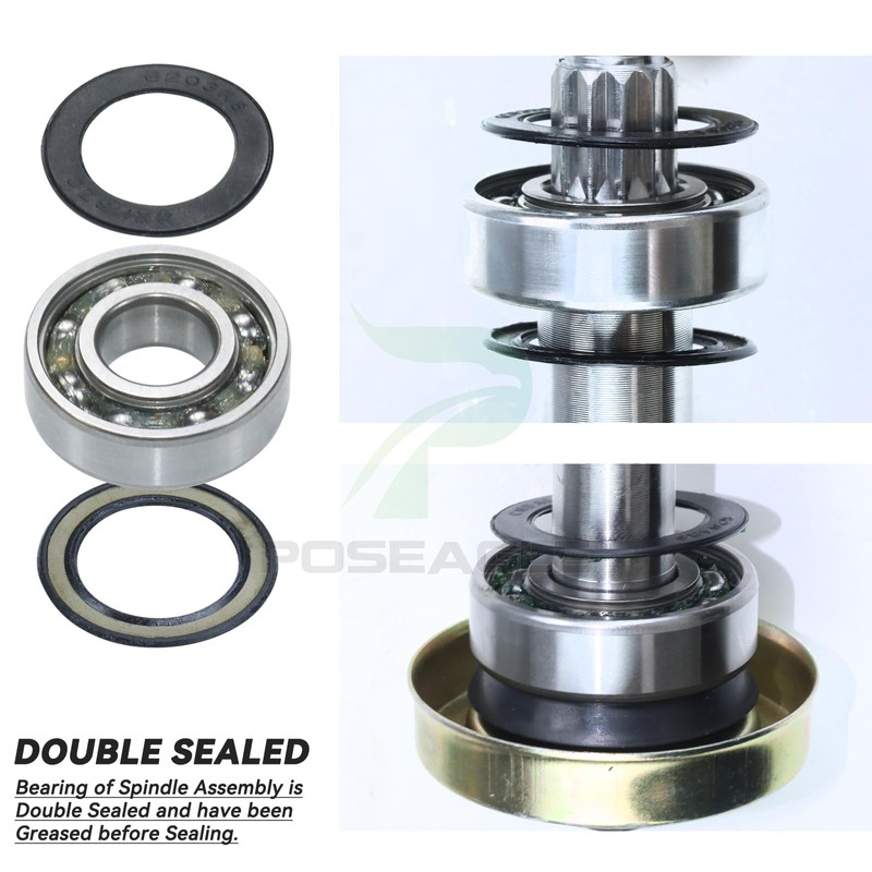 POSEAGLE 2 Pack 604214 Spindle Assembly with 605443 Spindle Pulley