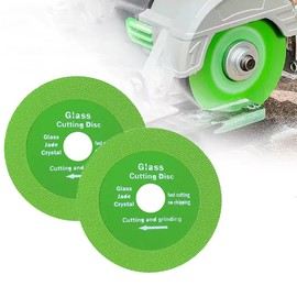 YAARUJEE Glass Cutter Diamond Cutter 100mm×15mm×20mm 2-Piece Set Cutting Whetstone Diamond Whetstone Sander Blade Disc Grinder Blade for Glass, Tile, Ceramic Grinder Abrasive Tools DIY
